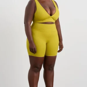 Flash Sale Aje ATHLETICA Perforated Hem Mid Length Short 601 Solar Blaze