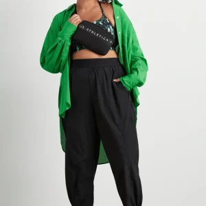 Sale Aje ATHLETICA Perforated Long Shirt 406 Vivid Green/Gold