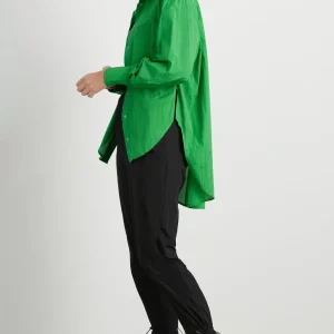 Sale Aje ATHLETICA Perforated Long Shirt 406 Vivid Green/Gold