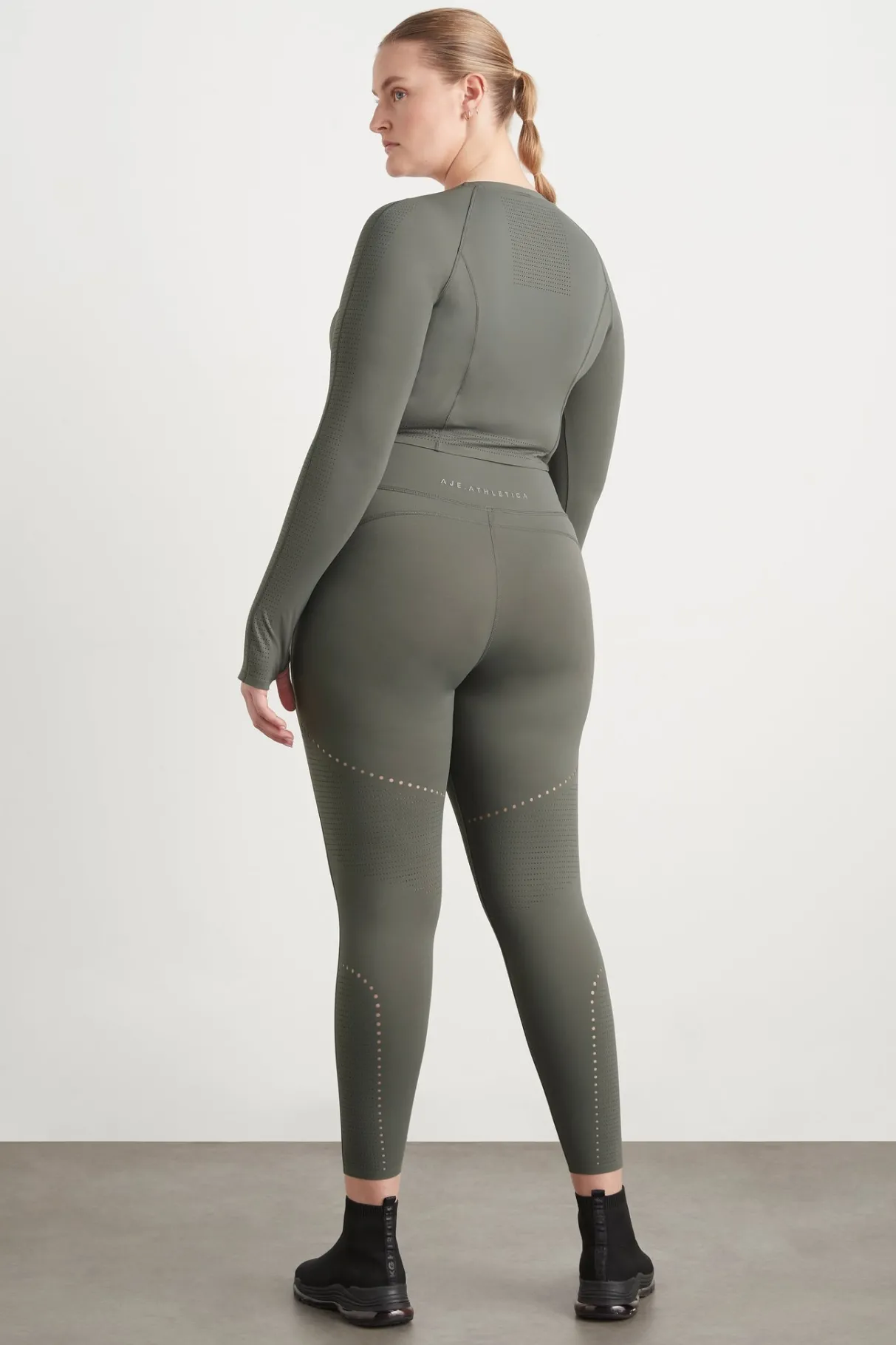 perforated_long_sleeve_crop_top__13.webp Sale Aje ATHLETICA Perforated Long Sleeve Crop Top 340 Midnight Grey/Reflective