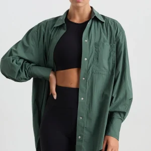 Store Aje ATHLETICA Perforated Spray Shirt 406 Moss Green