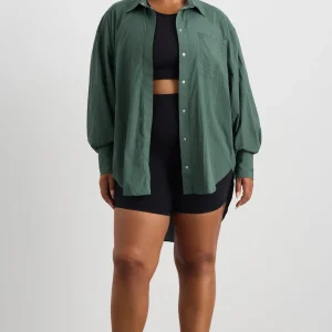 Store Aje ATHLETICA Perforated Spray Shirt 406 Moss Green