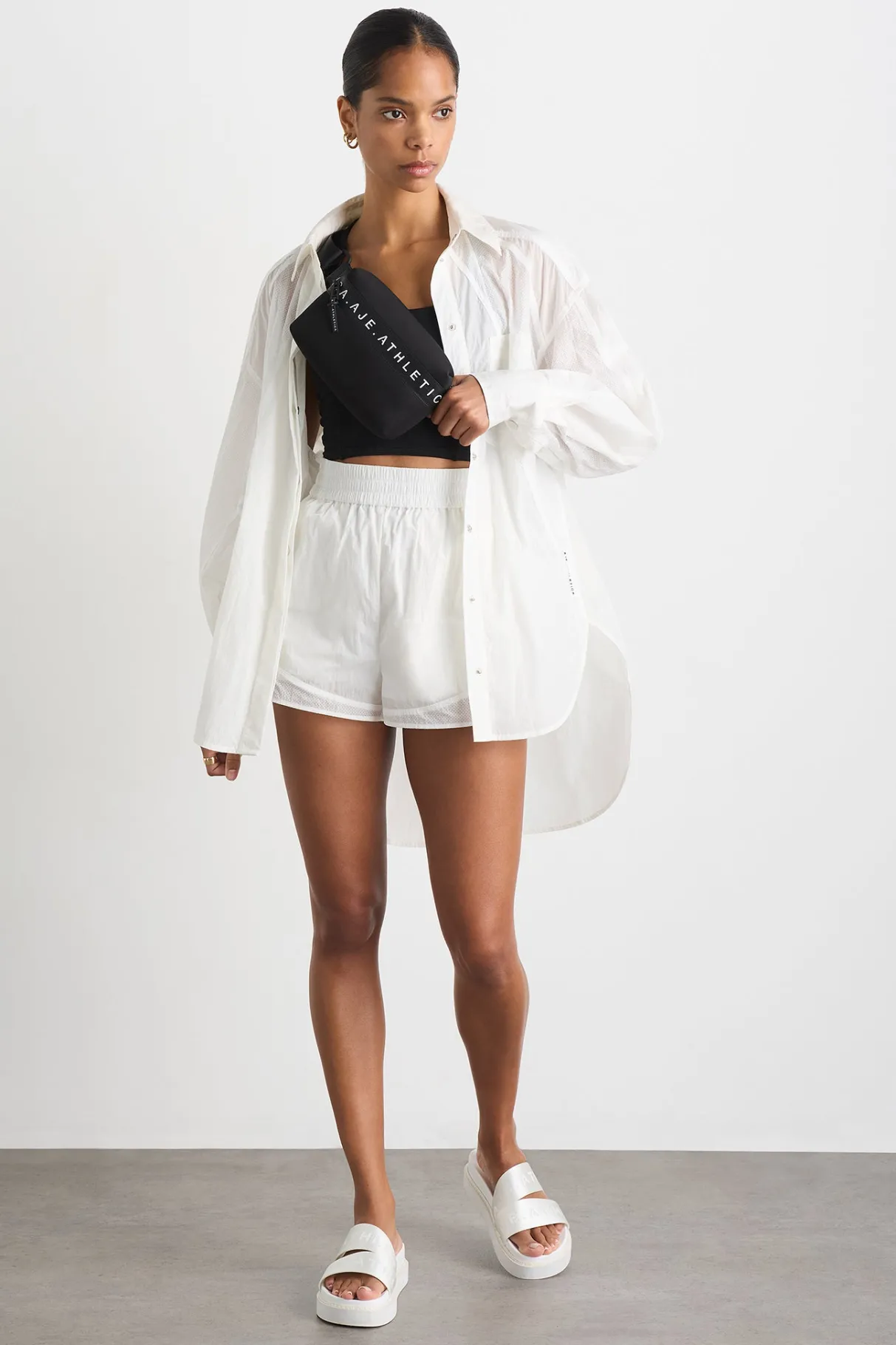 perforated_spray_shirt__2-1.webp Flash Sale Aje ATHLETICA Perforated Spray Shirt 406 White