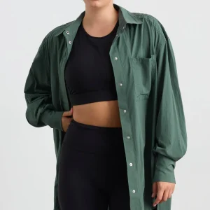 Store Aje ATHLETICA Perforated Spray Shirt 406 Moss Green