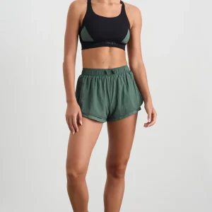 Shop Aje ATHLETICA Perforated Spray Shorts 019 Moss Green