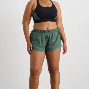 Shop Aje ATHLETICA Perforated Spray Shorts 019 Moss Green