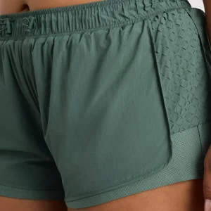 Shop Aje ATHLETICA Perforated Spray Shorts 019 Moss Green