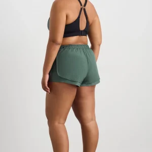 Shop Aje ATHLETICA Perforated Spray Shorts 019 Moss Green