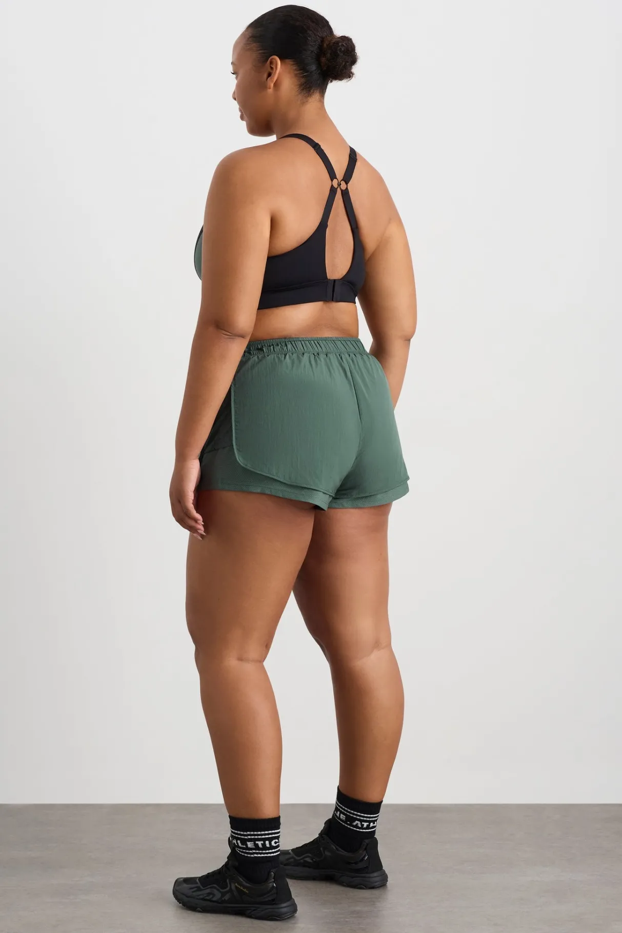 perforated_spray_shorts__15.webp Shop Aje ATHLETICA Perforated Spray Shorts 019 Moss Green