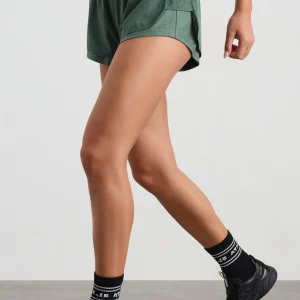 Shop Aje ATHLETICA Perforated Spray Shorts 019 Moss Green