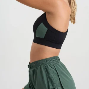 Shop Aje ATHLETICA Perforated Spray Shorts 019 Moss Green