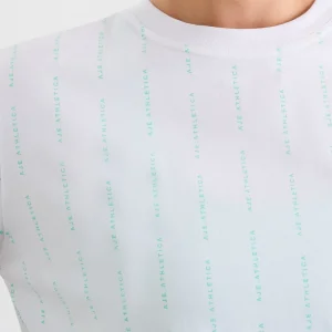 Store Aje ATHLETICA Pinstripe Crop Tee 105 White Marine Green