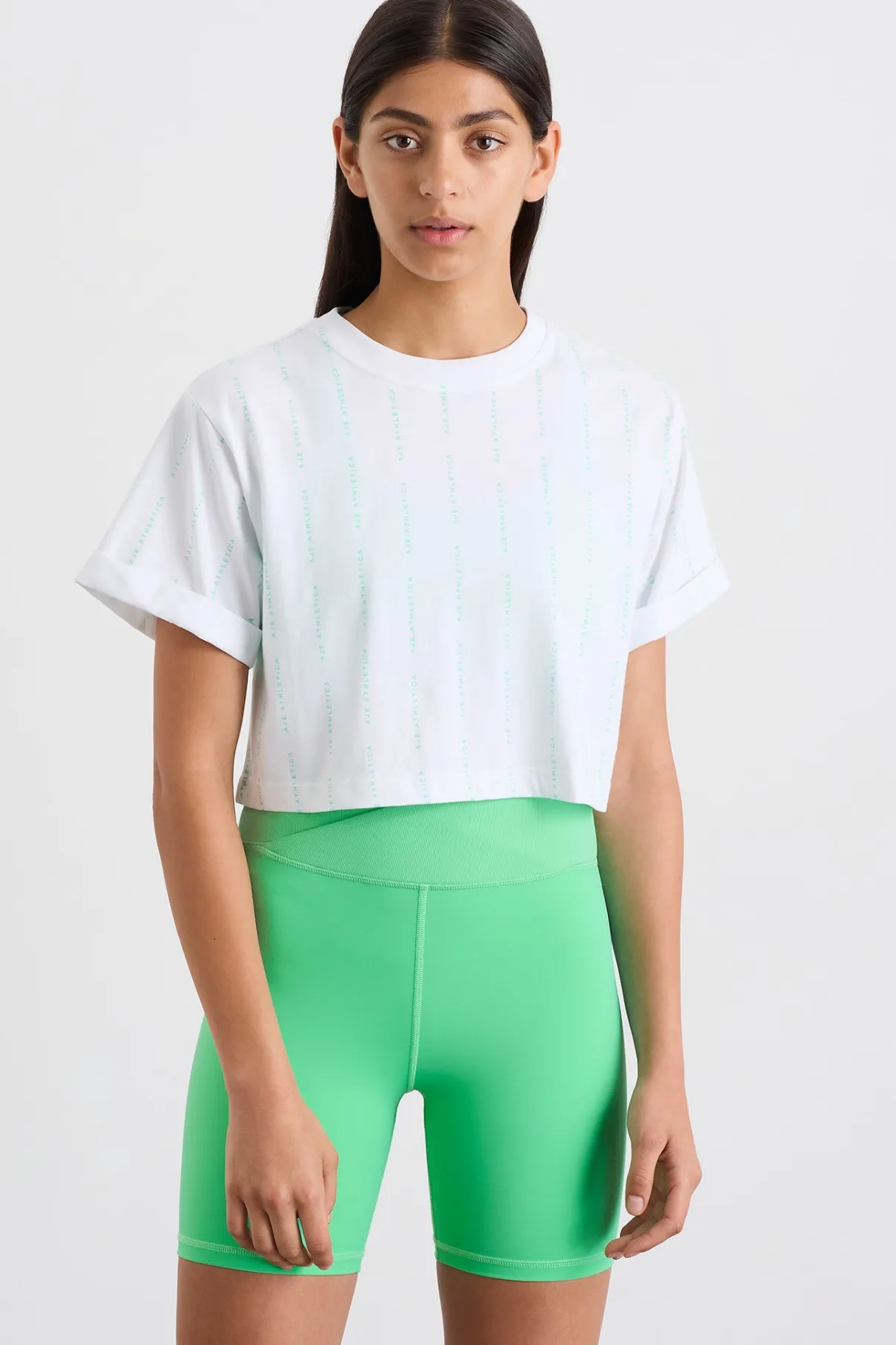pinstripe_crop_tee__4-1.webp Store Aje ATHLETICA Pinstripe Crop Tee 105 White Marine Green