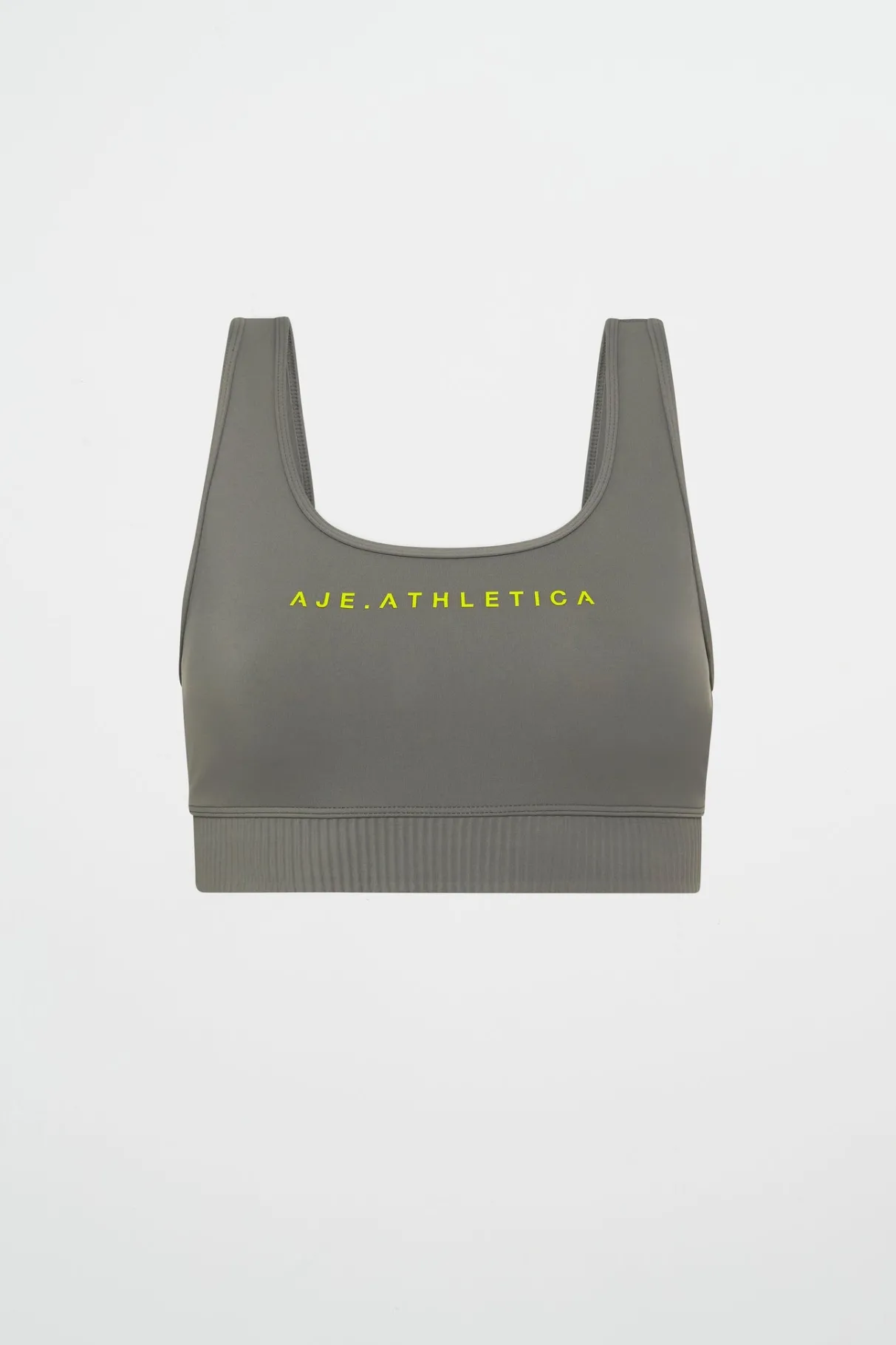 pintuck_effect_sports_bra__1.webp Clearance Aje ATHLETICA Pintuck Effect Sports Bra 327 Midnight Grey/Citrus Yellow