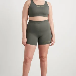 Clearance Aje ATHLETICA Pintuck Effect Sports Bra 327 Midnight Grey/Citrus Yellow