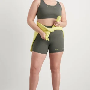 Clearance Aje ATHLETICA Pintuck Effect Sports Bra 327 Midnight Grey/Citrus Yellow