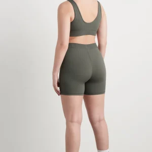 Clearance Aje ATHLETICA Pintuck Effect Sports Bra 327 Midnight Grey/Citrus Yellow