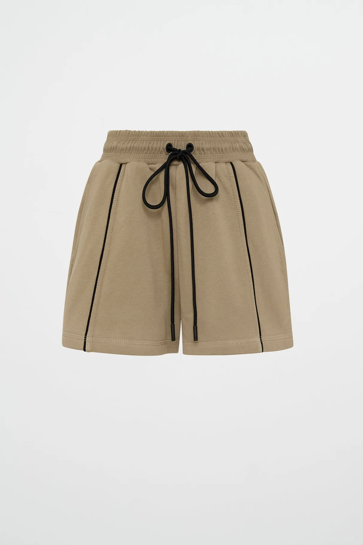 piped_sweat_shorts__1.webp Clearance Aje ATHLETICA Piped Sweat Shorts 638 Soft Khaki Black