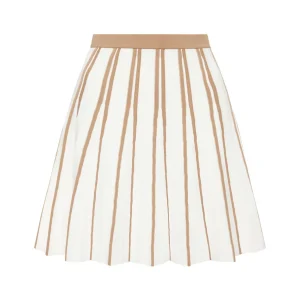 Outlet Aje ATHLETICA Pleated Knit Mini Skirt 611 White/Beige