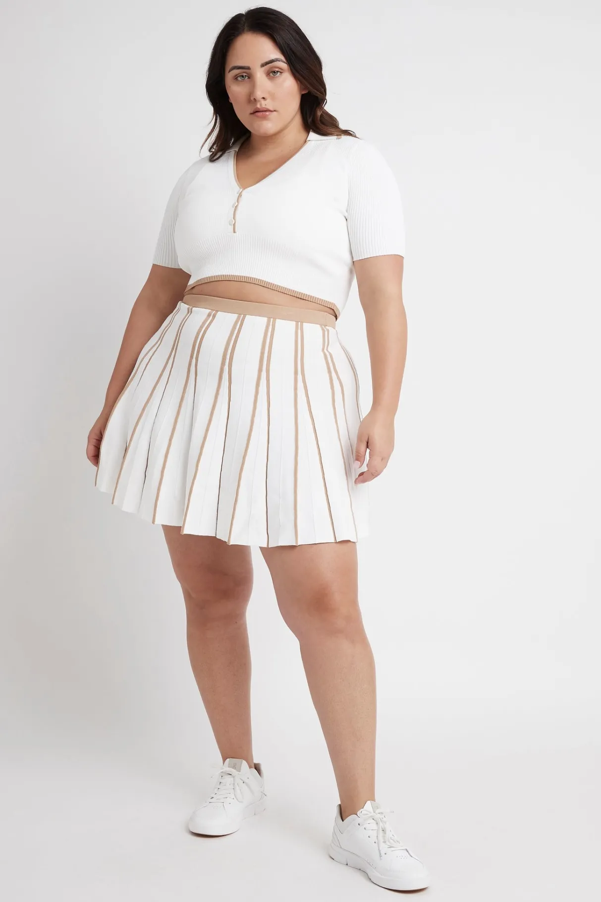 pleated_knit_mini_skirt__15.webp Outlet Aje ATHLETICA Pleated Knit Mini Skirt 611 White/Beige