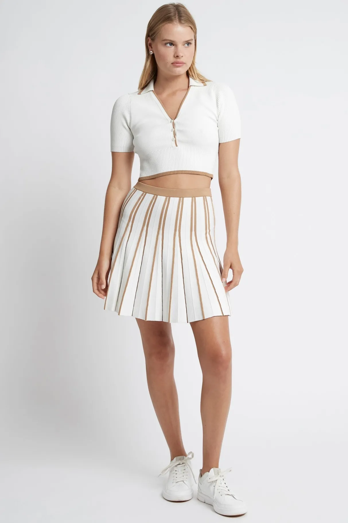 pleated_knit_mini_skirt__5-1.webp Outlet Aje ATHLETICA Pleated Knit Mini Skirt 611 White/Beige