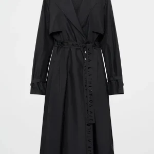 Hot Aje ATHLETICA Pleated Trench Coat 703 Black