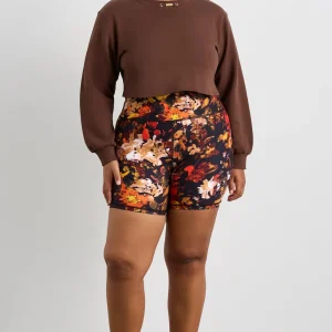 Discount Aje ATHLETICA Print Bike Shorts 606 Autumnal Garden