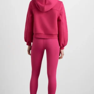 Cheap Aje ATHLETICA Quilted Logo Scuba Hoodie 418 Berry
