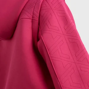 Cheap Aje ATHLETICA Quilted Logo Scuba Hoodie 418 Berry