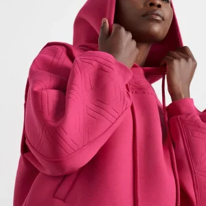 Cheap Aje ATHLETICA Quilted Logo Scuba Hoodie 418 Berry