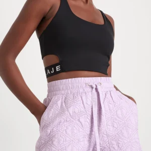 Cheap Aje ATHLETICA Quilted Logo Spray Shorts 623 Lavender/White