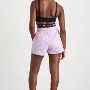 Cheap Aje ATHLETICA Quilted Logo Spray Shorts 623 Lavender/White