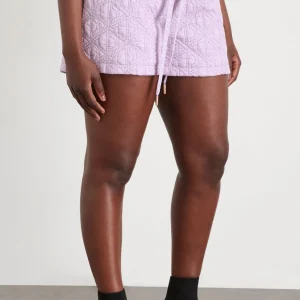 Cheap Aje ATHLETICA Quilted Logo Spray Shorts 623 Lavender/White