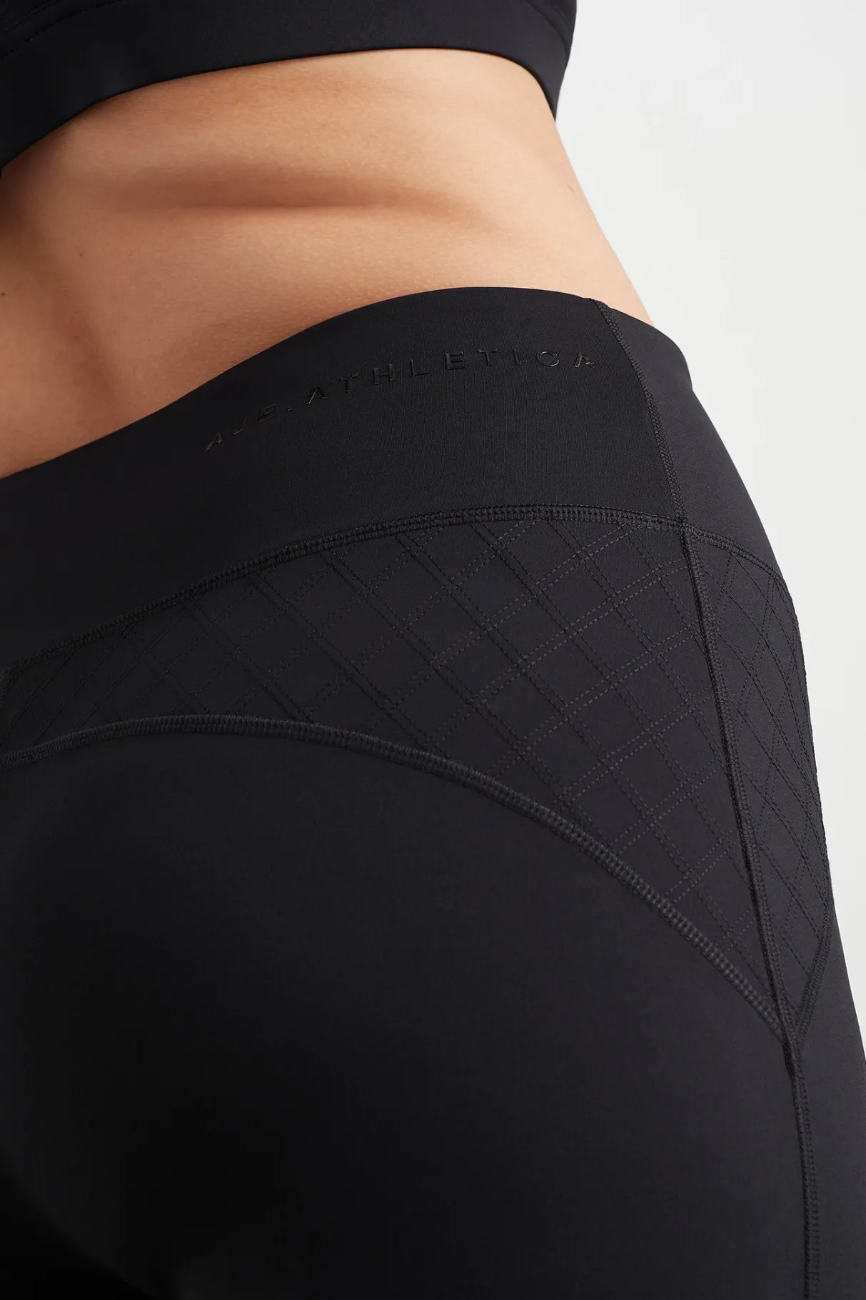 quilted_mid_length_short__12.webp Clearance Aje ATHLETICA Quilted Mid Length Short 629 Black