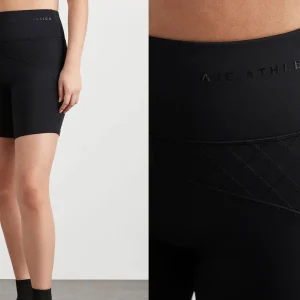 Clearance Aje ATHLETICA Quilted Mid Length Short 629 Black