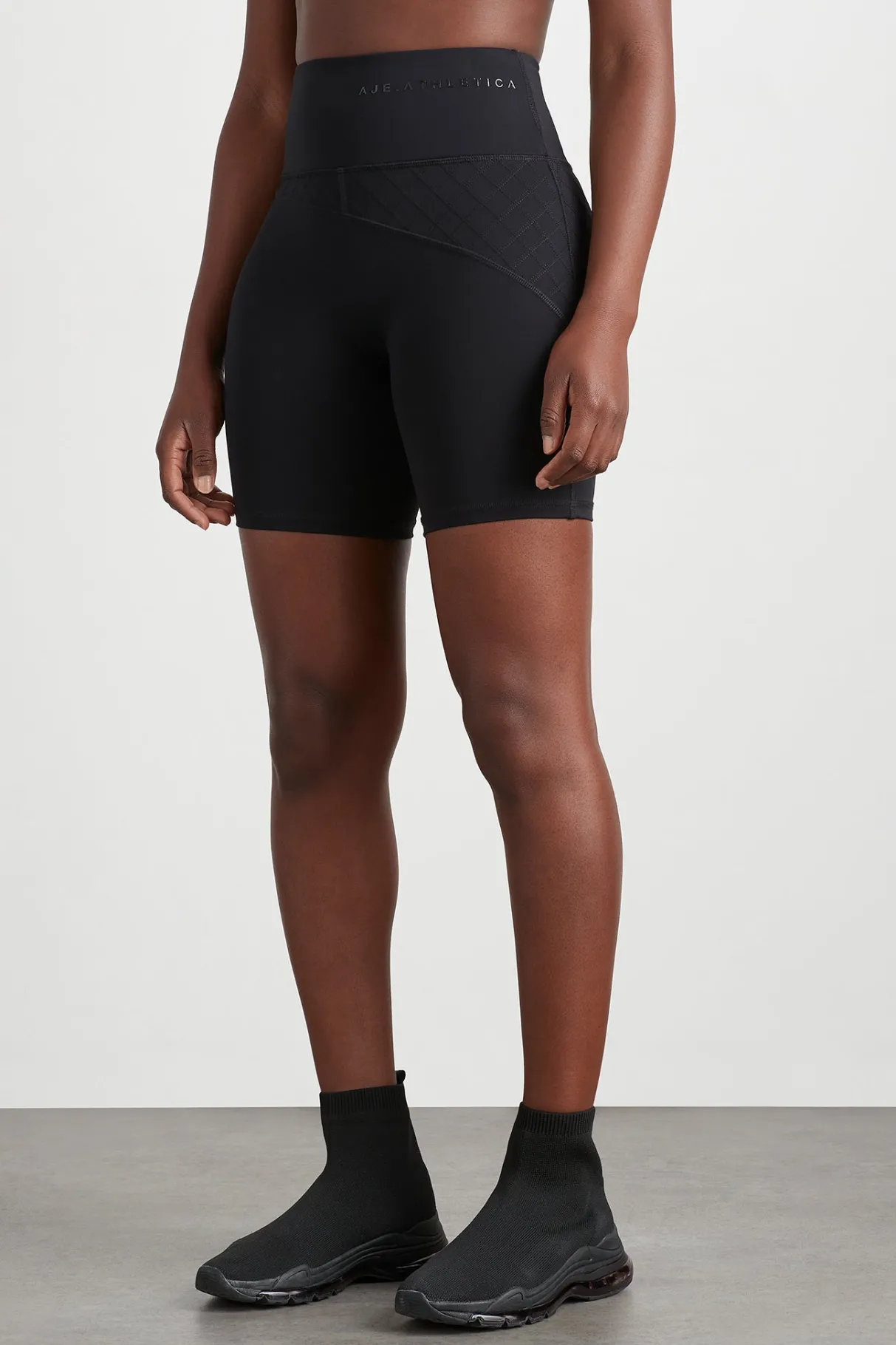 quilted_mid_length_short__2.webp Clearance Aje ATHLETICA Quilted Mid Length Short 629 Black