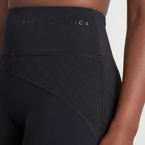 Clearance Aje ATHLETICA Quilted Mid Length Short 629 Black