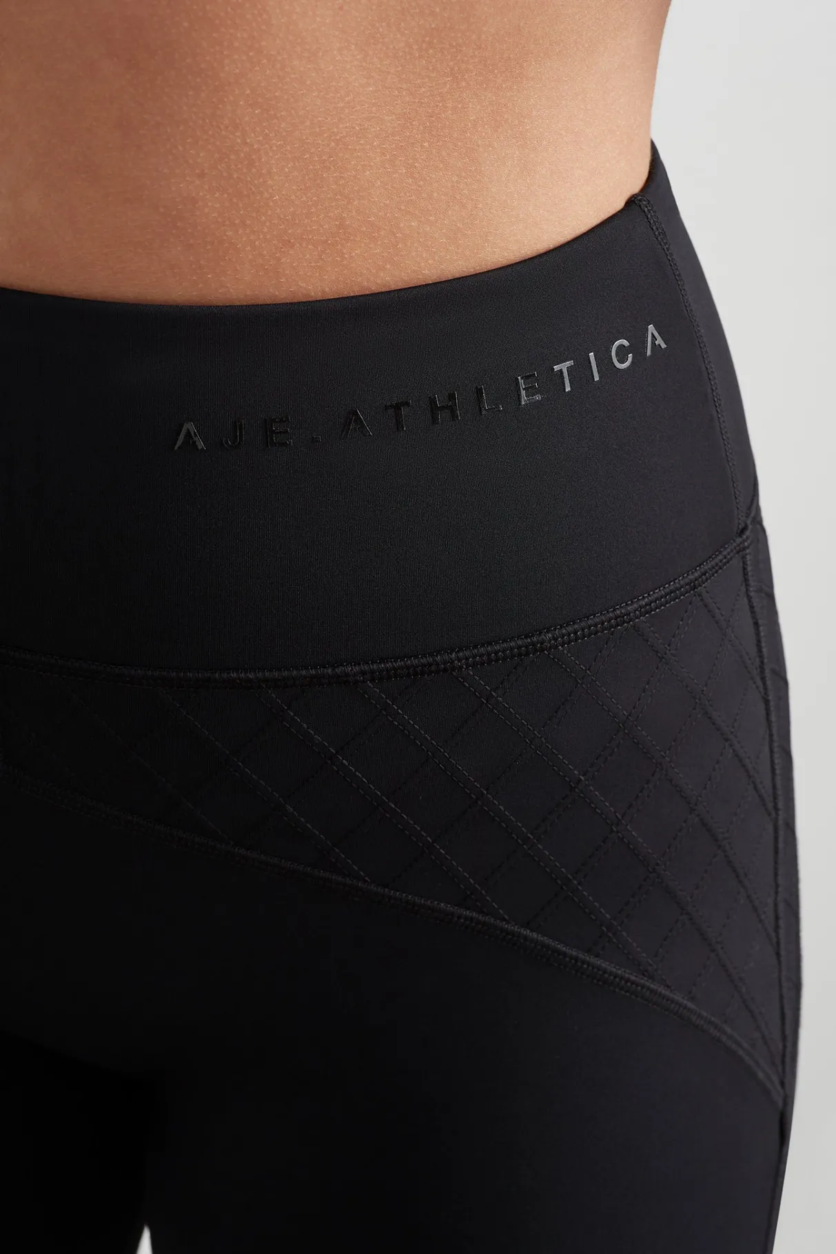 quilted_mid_length_short__7.webp Clearance Aje ATHLETICA Quilted Mid Length Short 629 Black