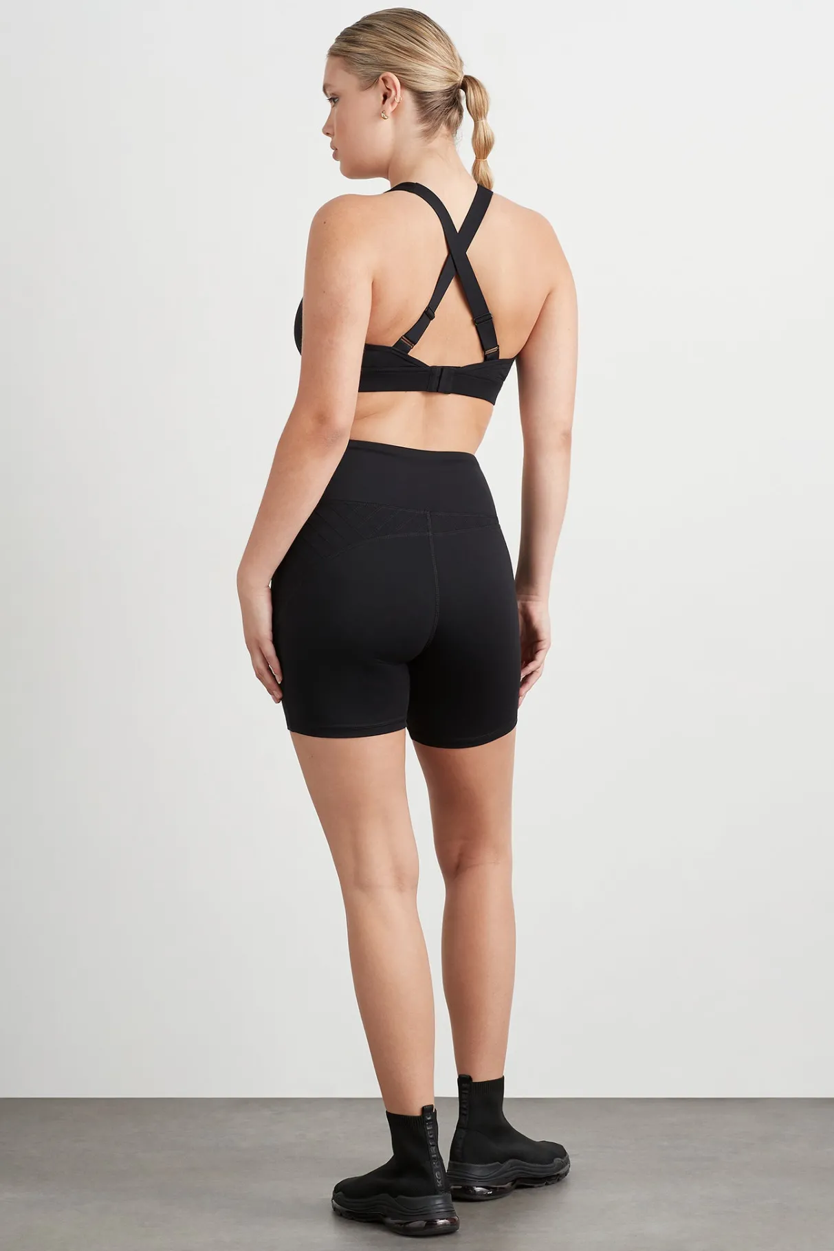 quilted_mid_length_short__9.webp Clearance Aje ATHLETICA Quilted Mid Length Short 629 Black