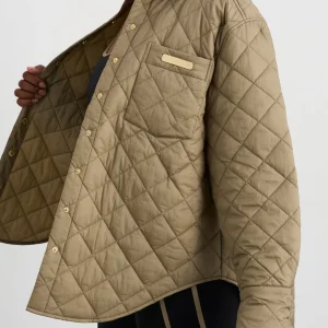 Store Aje ATHLETICA Quilted Shirt 421 Soft Khaki