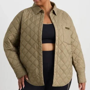 Store Aje ATHLETICA Quilted Shirt 421 Soft Khaki