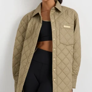 Store Aje ATHLETICA Quilted Shirt 421 Soft Khaki