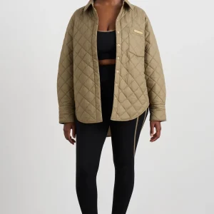 Store Aje ATHLETICA Quilted Shirt 421 Soft Khaki
