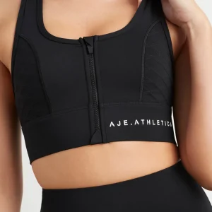 Store Aje ATHLETICA Quilted Zip Front Bra 329 Black/White