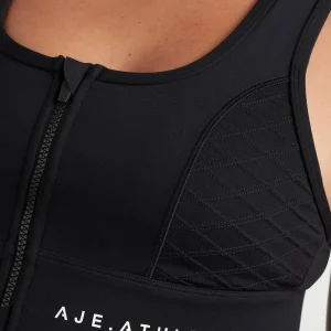 Store Aje ATHLETICA Quilted Zip Front Bra 329 Black/White