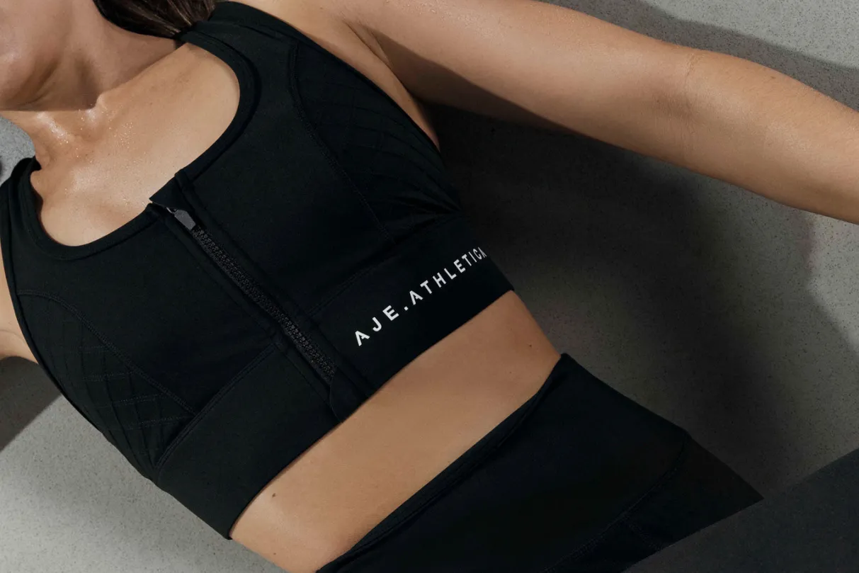 quilted_zip_front_bra__16.webp Store Aje ATHLETICA Quilted Zip Front Bra 329 Black/White