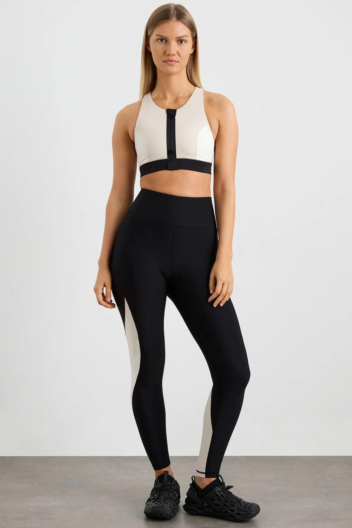 quilted_zip_front_bra__2.webp New Aje ATHLETICA Quilted Zip Front Bra 304 Moonstone Grey / Ecru / Black