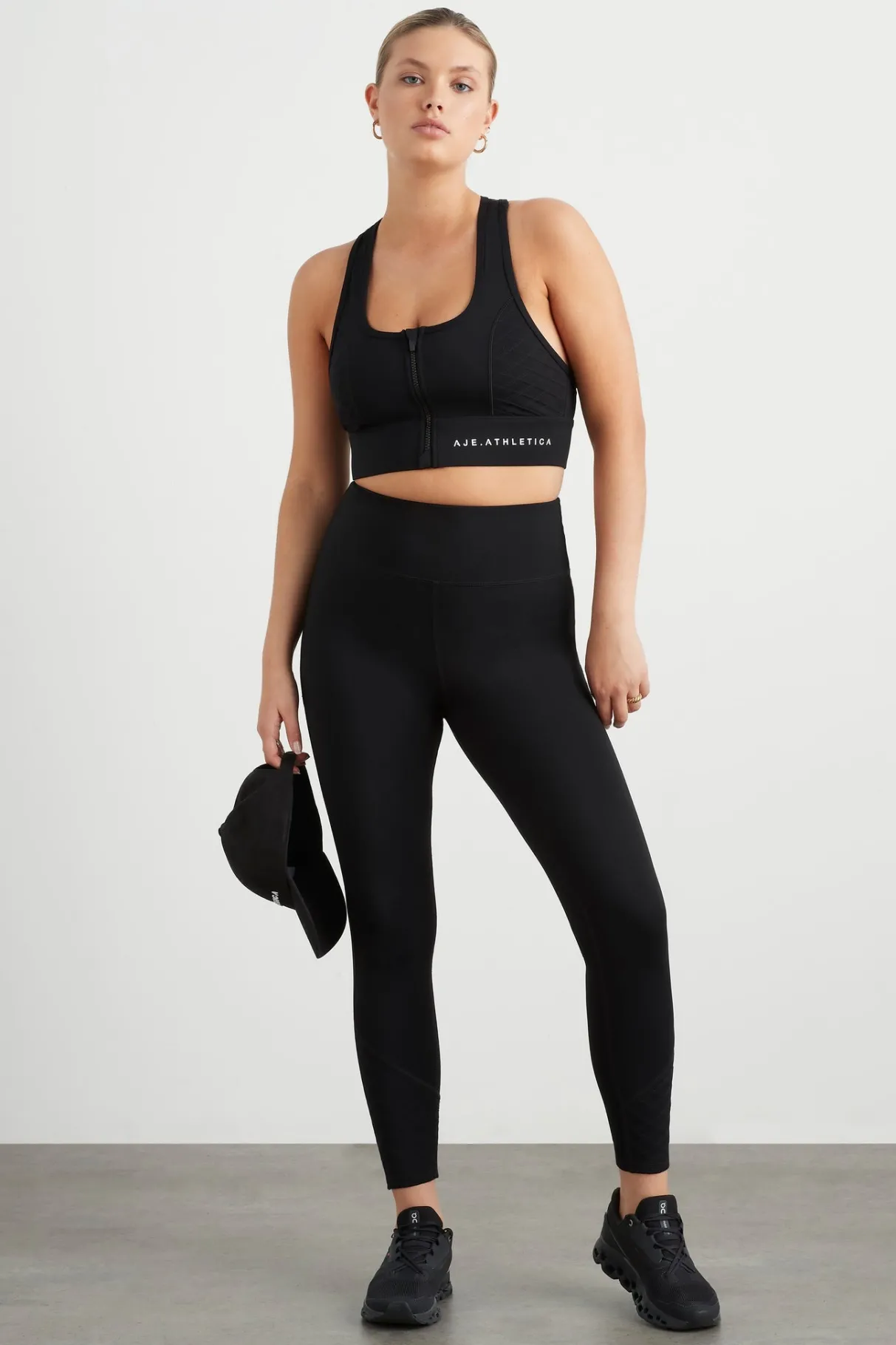 quilted_zip_front_bra__7-1.webp Store Aje ATHLETICA Quilted Zip Front Bra 329 Black/White