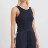 Fashion Aje ATHLETICA Racer Split Knit Top 107 Galaxy Blue
