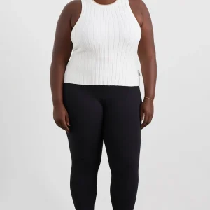 Discount Aje ATHLETICA Racer Split Knit Top 107 White/Natural Tan